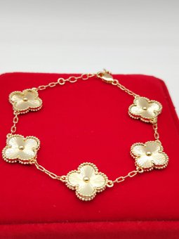 Bratara All Gold Trifoi placata cu aur 14k