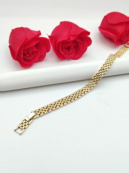 Bratara dantelata Wide2 placata cu aur 14k
