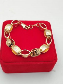 Bratara Medusa Man placata cu aur 14k