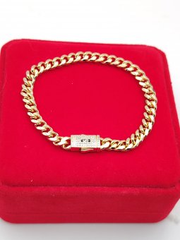 Bratara Monaco 2 placata cu aur 14k - 6mm