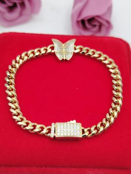 Bratara Monaco Butterfly-placata cu aur 14k
