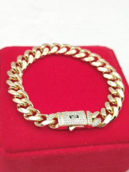 Bratara Monaco placata cu aur 14k -10 mm