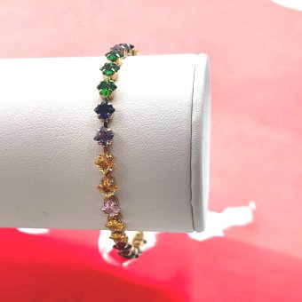 Bratara Multicolor placata cu aur 14k