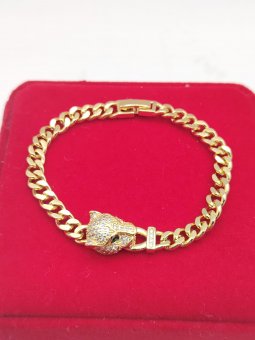 Bratara One Pantera placata cu aur 14k