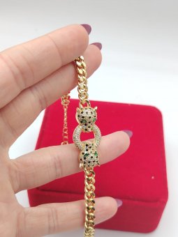 Bratara Pantera New placata cu aur 14k