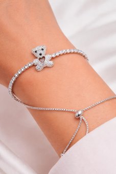 Bratara Ursulet Silver-placata cu aur