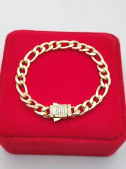 Bratara White Monaco - Cartier - 8 mm- placata cu aur 14k