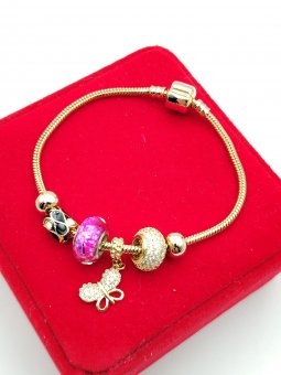 BrataraCharm placata cu aur 14k