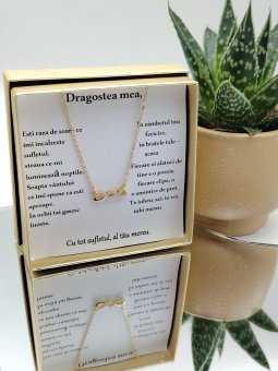 Cadou Iubita/Sotie-placat cu aur 14k