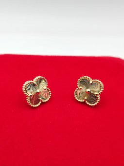 Cercei All Gold cu surub placati cu aur 14k
