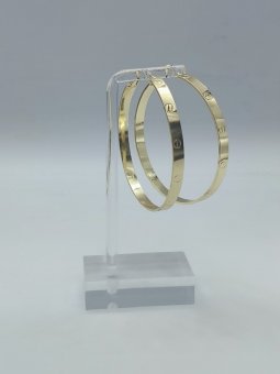 Cercei Cartier 6 cm placati cu aur 14k