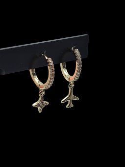 Cercei copii model 4 placati cu aur 14k