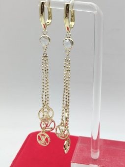 Cercei L&V NEW -placati cu aur 14k