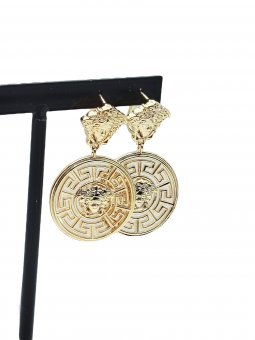 Cercei medusa 2 placati cu aur 14k