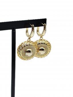 Cercei Medusa dop placatI cu aur 14k
