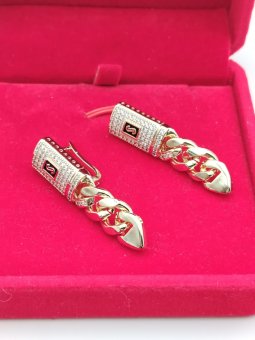 Cercei Monaco 10mm placati cu aur 14k