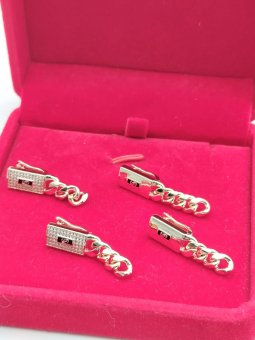 Cercei Monaco 6 mm placati cu aur 14k