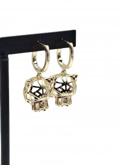 Cercei Pantyplacati cu aur 14k