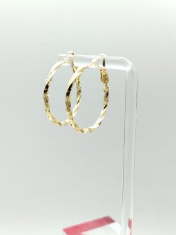 Cercei rasuciti mini gold placati cu aur 14k