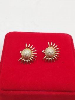 Cercei Sun -placati cu aur 14k