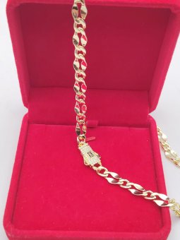 Colier  Monaco Plate placat cu aur 14k - 8 mm