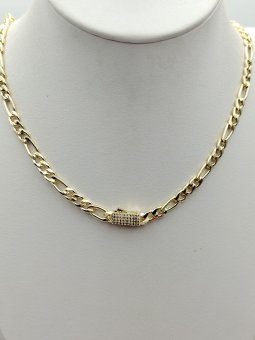 Colier  White Monaco - Cartier placat cu aur 14k - 6 mm