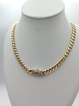 Colier Monaco placat cu aur 14k -8mm