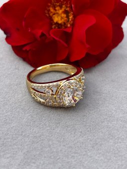 Inel Chic dimonds placat cu aur 14k