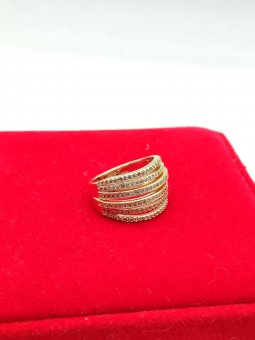 Inel fix Fantasy placat cu aur 14K