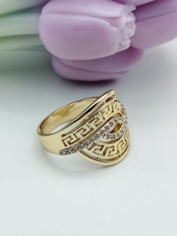 Inel Medusa Gold placat cu aur 14k