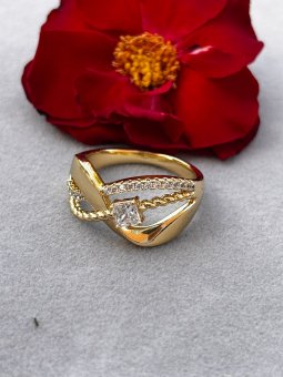 Inel new look placat cu aur 14k