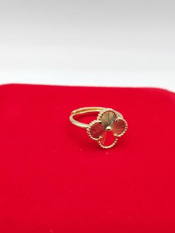 Inel reglabil All Gold Trifoi placat cu aur 14k