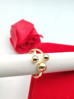 Inel reglabil Balls placat cu aur 14k