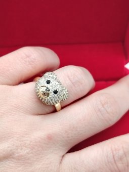 Inel Ursulet Simple-placat cu aur 14k