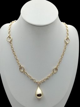 Lant  Lacrima placata cu aur 14k