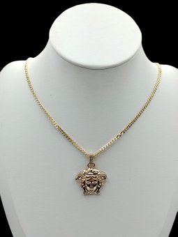 Lant All Medusa placat cu aur 14k