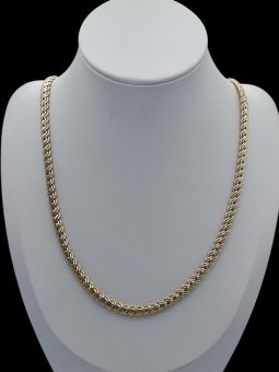 Lant barbat Clear placat cu aur 14k