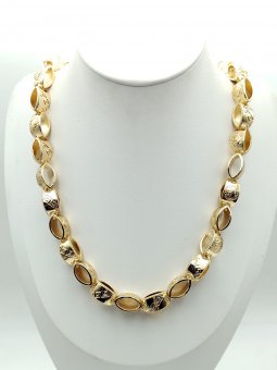 Lant barbat Medusa placat cu aur 14k