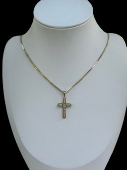 Lant Cruciulita placat cu aur 14K