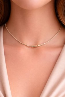 Lant Tennis Cui Gold reglabil - placat cu aur 14K