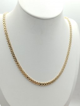 Lant dantelat Narrow-placat cu aur 14k