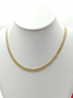 Lant dantelat Wide2 placat cu aur 14k