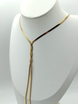 Lant Long Snake placat cu aur 18k