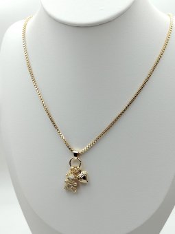 Lant Love Bunny placat cu aur 14k