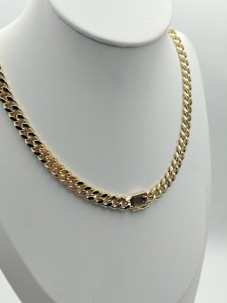 Lant Monaco Simple -8mm placat cu aur 14k