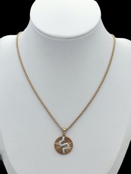Lant Snake placat au aur 14k
