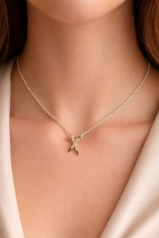 Lant Two Nails- placat cu aur 14k
