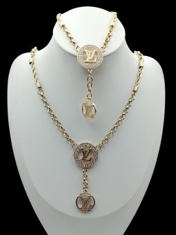 Set  New LV placat cu aur 14k