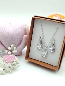 Set  Silver Diamond placat cu aur 