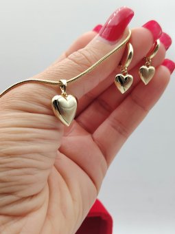 Set All Hearts-placat cu aur 14k